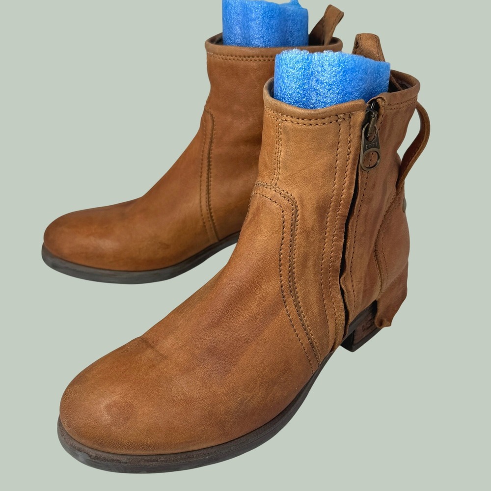 UGG Collection Stella Ankle Boots Women 6.5 Leather Shearling Made Italy Zip